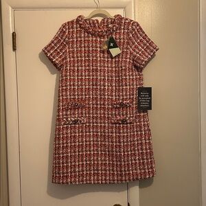 Tuckernuck Jackie Dress -  Red, Black, Gold Tweed